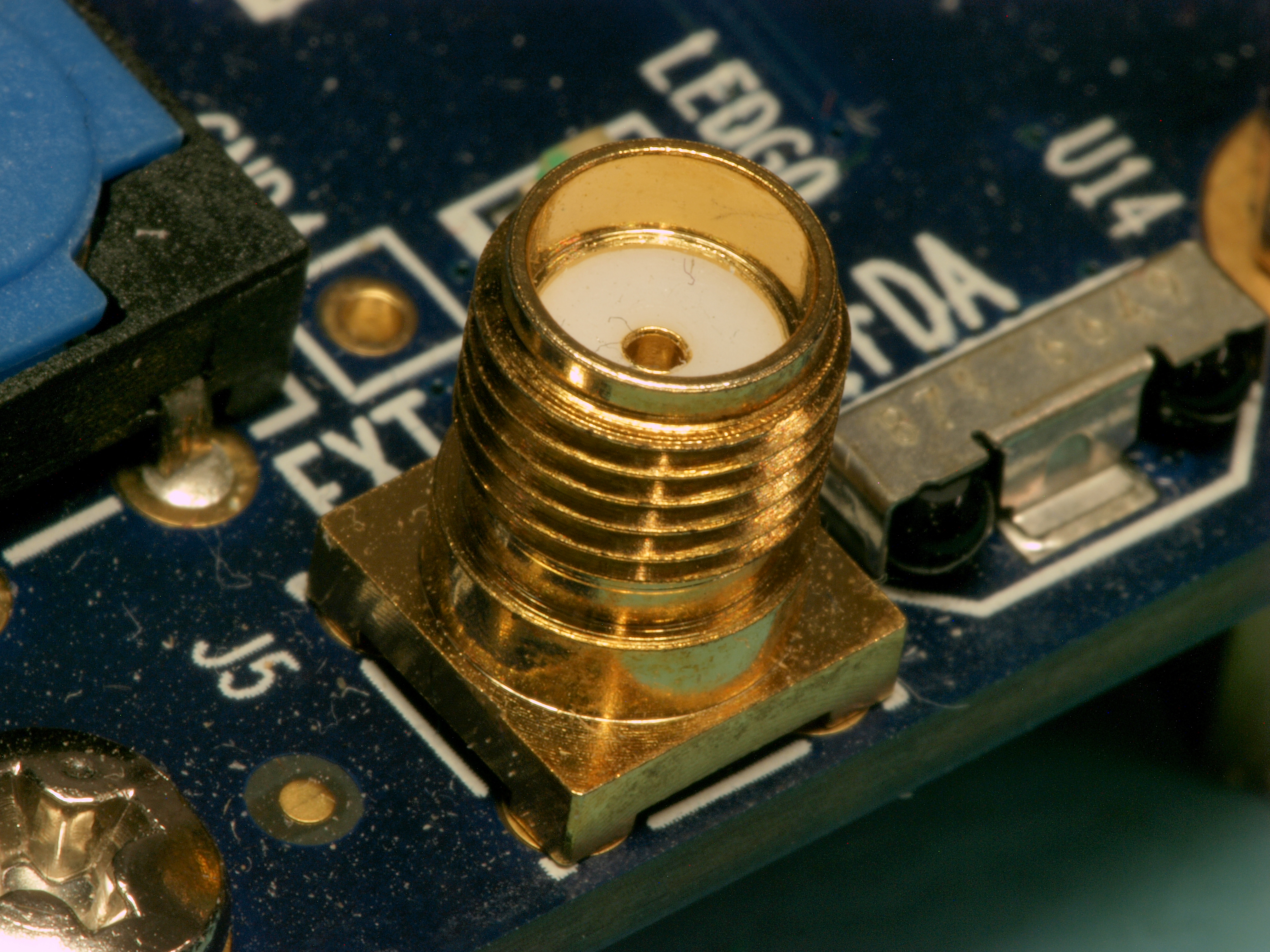 SMA surfaced mounted on a PCB